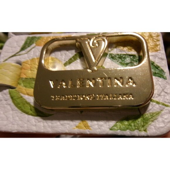 NEW Valentina Italia Lemon Print & Woven Panel Bucket Bag With Drawstring Closur - Picture 12 of 16